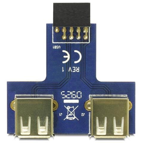 Sdoppiatore Interno 9 Poli 2,54Mm - 2 Porte Usb - Foto 1